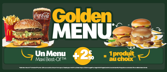 Votre produit Golden à 1€ de plus !